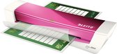 Leitz iLAM Home Office A4 Lamineerapparaat - Geschikt voor 80-125 Micron - Inclusief Startpakket met Lamineerhoezen - Roze Metallic