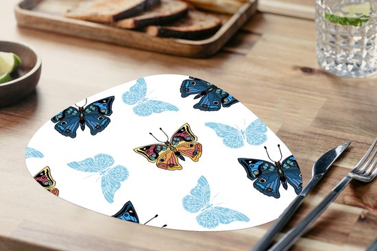 Set de table bio - Napperons de table bio - Sets de table - Papillon - Insectes - Motifs - Été - 8 pièces