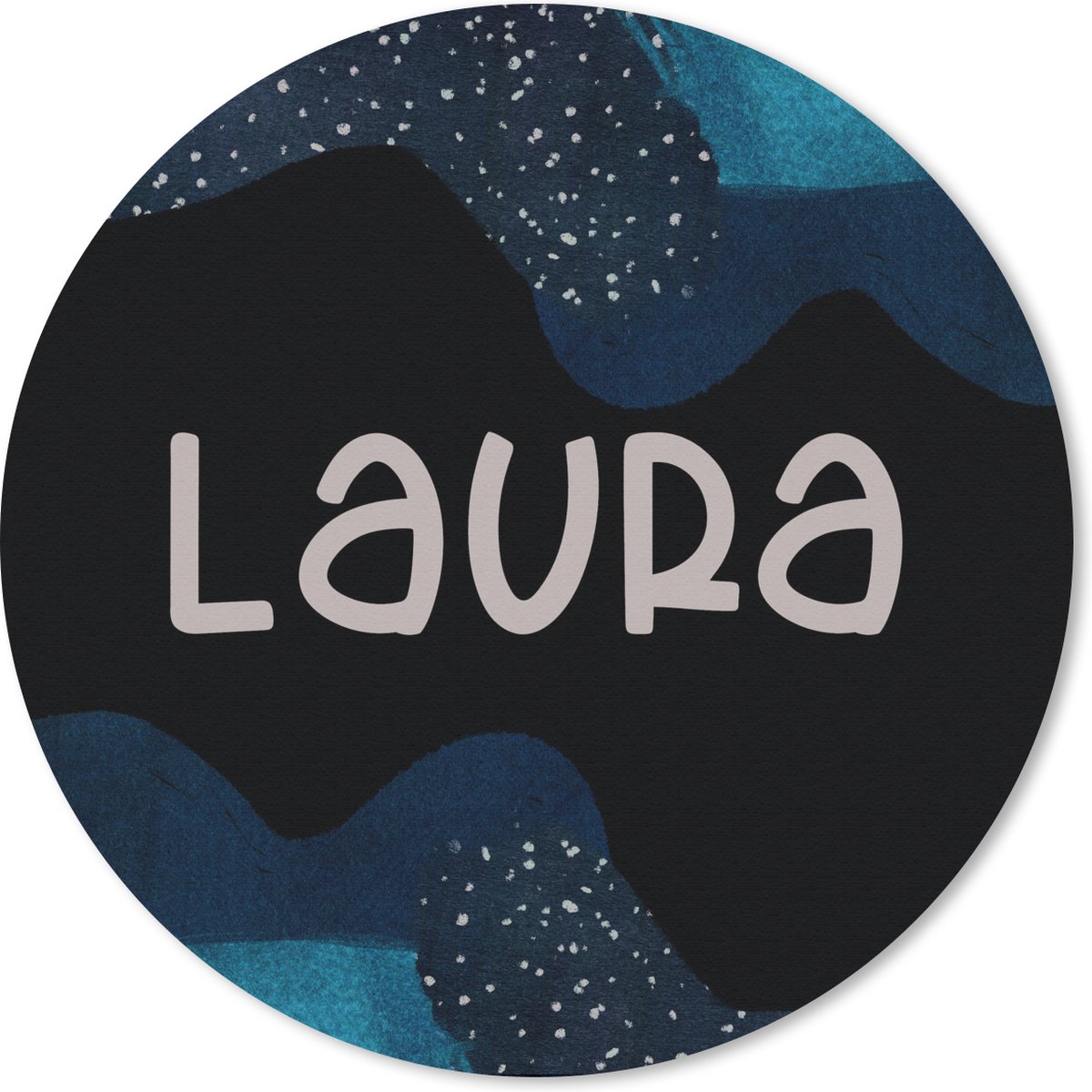 Muismat rond 20x20 cm - Mousepad Laura - Pastel - Meisje - Ronde muismatten