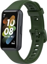 TPU Smartwatch bandje - Geschikt voor Huawei Band 7 TPU bandje - legergroen - Strap-it Horlogeband / Polsband / Armband - Huawei Band 7