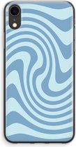 Case Company® - Hoesje geschikt voor iPhone XR hoesje - Swirl Blauw - Soft Cover Telefoonhoesje - Bescherming aan alle Kanten en Schermrand