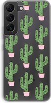 Case Company® - Hoesje geschikt voor Samsung Galaxy S22 hoesje - Cactus Lover - Soft Cover Telefoonhoesje - Bescherming aan alle Kanten en Schermrand