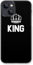 Case Company® - Hoesje geschikt voor iPhone 13 hoesje - King zwart - Soft Cover Telefoonhoesje - Bescherming aan alle Kanten en Schermrand