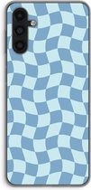 Case Company® - Hoesje geschikt voor Samsung Galaxy A13 5G hoesje - Grid Blauw - Soft Cover Telefoonhoesje - Bescherming aan alle Kanten en Schermrand