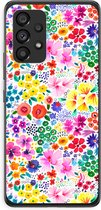Case Company® - Hoesje geschikt voor Samsung Galaxy A53 5G hoesje - Little Flowers - Soft Cover Telefoonhoesje - Bescherming aan alle Kanten en Schermrand