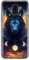 Case Company® - Hoesje geschikt voor Samsung Galaxy J6 (2018) hoesje - Wolf Dreamcatcher - Soft Cover Telefoonhoesje - Bescherming aan alle Kanten en Schermrand