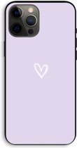 Case Company® - Hoesje geschikt voor iPhone 12 Pro Max hoesje - Klein hartje paars - Biologisch Afbreekbaar Telefoonhoesje - Bescherming alle Kanten en Schermrand