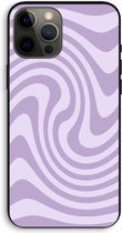 Case Company® - Hoesje geschikt voor iPhone 12 Pro Max hoesje - Swirl Paars - Biologisch Afbreekbaar Telefoonhoesje - Bescherming alle Kanten en Schermrand