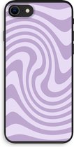 Case Company® - Hoesje geschikt voor iPhone 7 hoesje - Swirl Paars - Biologisch Afbreekbaar Telefoonhoesje - Bescherming alle Kanten en Schermrand