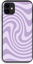 Case Company® - Hoesje geschikt voor iPhone 11 hoesje - Swirl Paars - Biologisch Afbreekbaar Telefoonhoesje - Bescherming alle Kanten en Schermrand