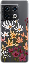 Case Company® - Hoesje geschikt voor OnePlus 10 Pro hoesje - Painted wildflowers - Soft Cover Telefoonhoesje - Bescherming aan alle Kanten en Schermrand