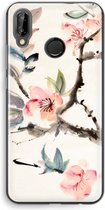 Case Company® - Hoesje geschikt voor Huawei P20 Lite hoesje - Japanse bloemen - Soft Cover Telefoonhoesje - Bescherming aan alle Kanten en Schermrand