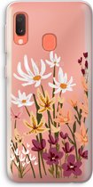 Case Company® - Hoesje geschikt voor Samsung Galaxy A20e hoesje - Painted wildflowers - Soft Cover Telefoonhoesje - Bescherming aan alle Kanten en Schermrand
