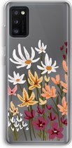Case Company® - Hoesje geschikt voor Samsung Galaxy A41 hoesje - Painted wildflowers - Soft Cover Telefoonhoesje - Bescherming aan alle Kanten en Schermrand