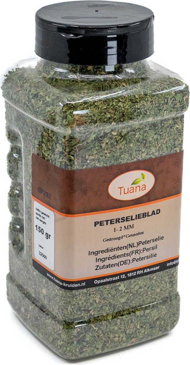 Goedkoopste Tuana Kruiden - Peterselie Gesneden (2mm) - Strooibus 70 Gram - Kruiden Zonder Zout - GP0214
