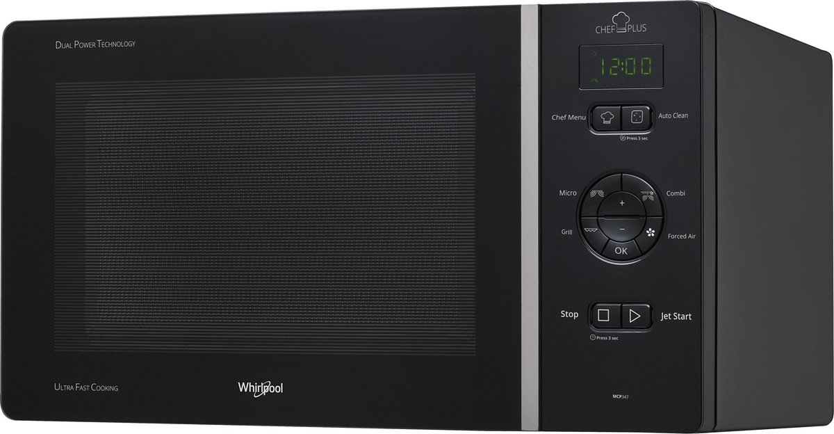Whirlpool vrijstaande magnetron: kleur zwart - MCP 347 BL