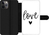 Bookcase Geschikt voor iPhone 11 Pro Max telefoonhoesje - Love - Spreuken - Quotes - Met vakjes - Wallet case met magneetsluiting