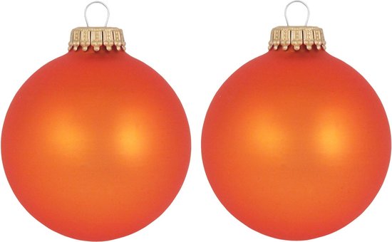thuis referentie wandelen 8x Wildfire Velvet oranje glazen kerstballen 7 cm kerstboomversiering - mat  -... | bol.com