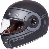 SMK Retro Seven Flat Black XS - Maat XS - Helm