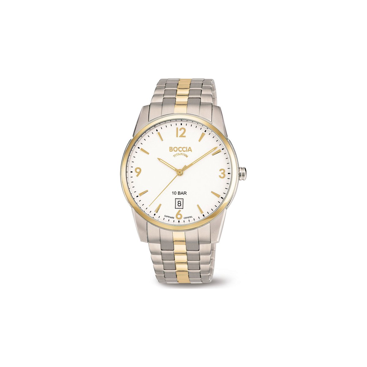 Boccia Titanium 3632.02 horloge - Titanium - Zilver en goudkleurig - 39 mm