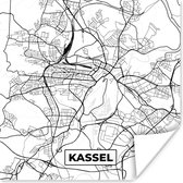 Poster Kassel - Plattegrond - Kaart - STadskaart - 30x30 cm