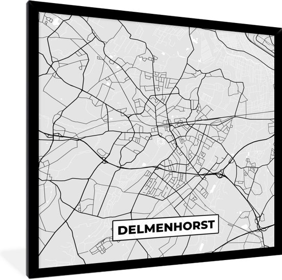 Fotolijst Incl Poster Delmenhorst Kaart Plattegrond Stadskaart Duitsland Bol Com