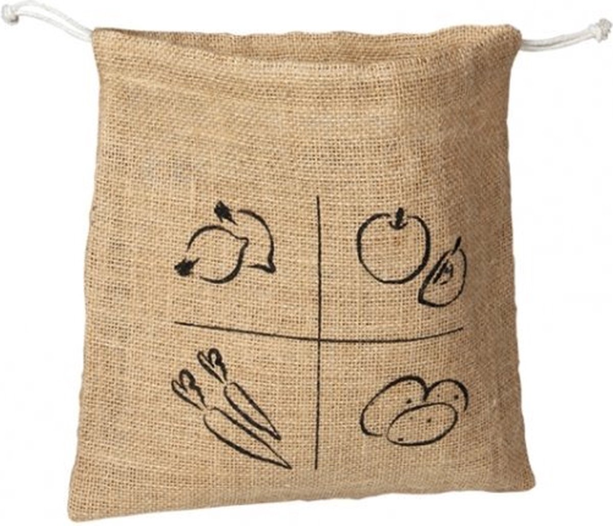 Goedkoopste Groente-fruit bewaarzak Jute - Small - S