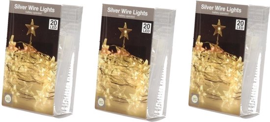 Feestverlichting - Soort: Clusterverlichting Lamptype: Led (40 lampjes) Lichtkleur: Warm wit Toepassing: Binnen en buiten Voeding: 4x AA (ex.) Verlichte lengte: 3.9 meter Extra: Lichtsensor en timer