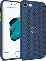 Smartphonica iPhone 6/6s siliconen hoesje met gaatjes - Donkerblauw / Back Cover geschikt voor Apple iPhone 6/6s