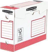 Bankers Box Basic boîtes d'archives 100mm 9,5 x 24,5 x 33 cm, rouge, 20 pièces