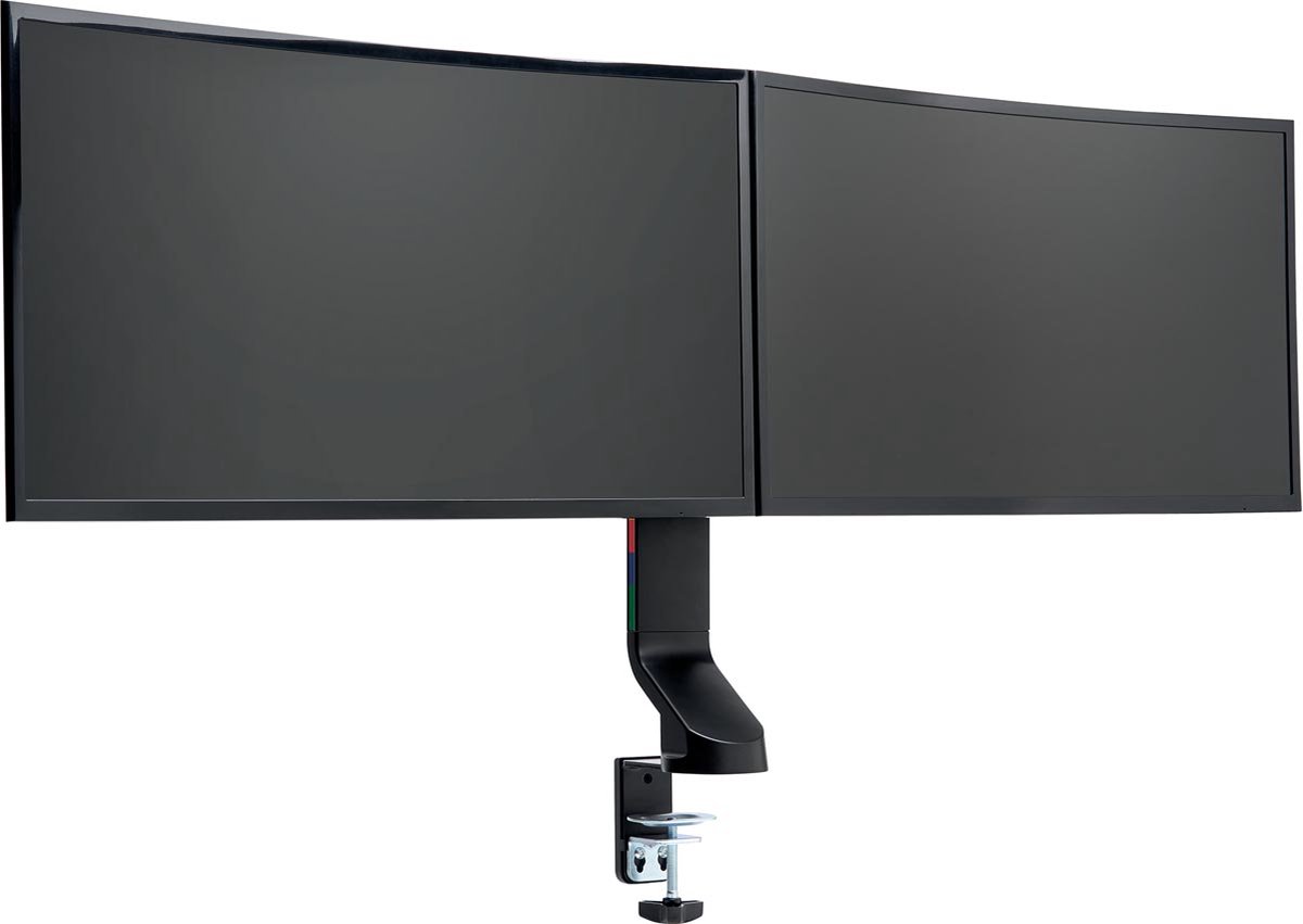 Kensington SmartFit® Space-Saving Dubbele Monitor Arm - tot 27" - tot 8 kg - Zwart thumbnail 5