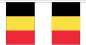 2x Buiten vlaggenlijn Belgie 3 meter - Belgische vlag - Supporter feestartikelen - Landen decoratie en versieringen