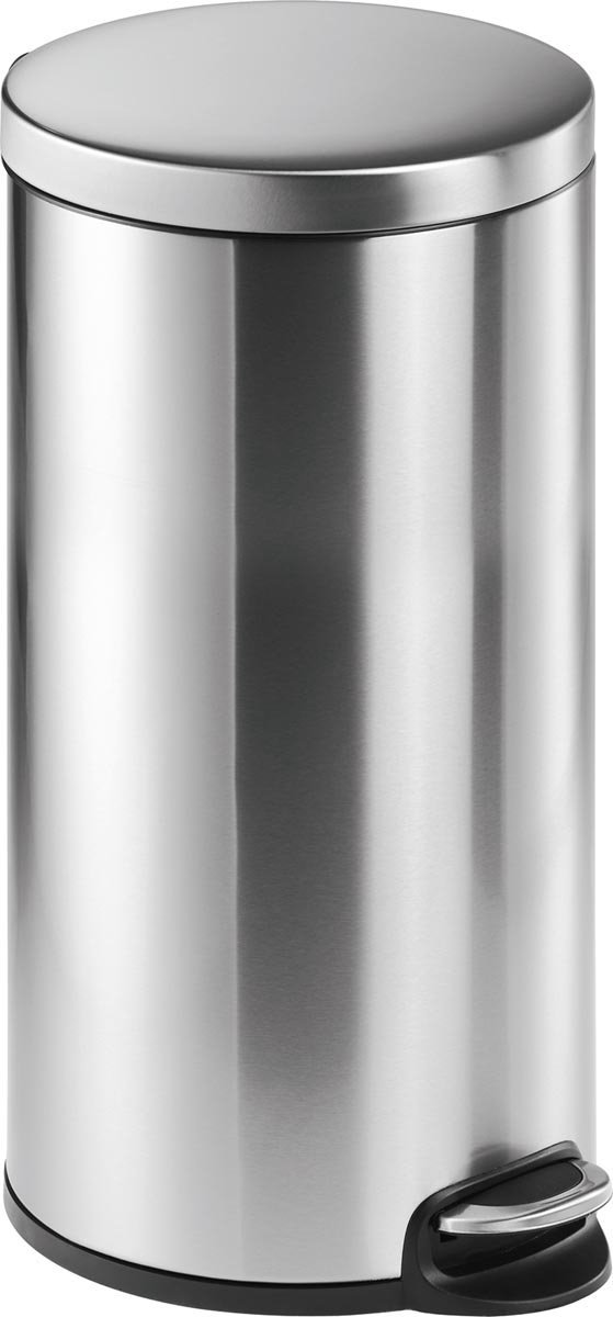 Goedkoopste Durable 340323 340323 Prullenbak 30 l (Ø x h) 290 mm x 655 mm RVS Zilver 1 stuk(s