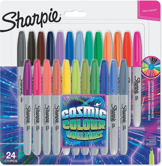 Viltstift Sharpie rond Mystic Gems assorti blister à 12 stuks