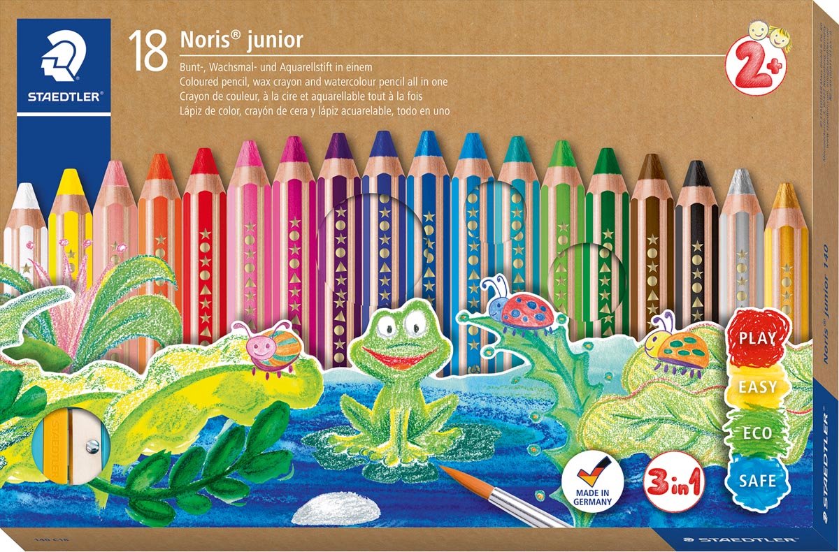 STAEDTLER Noris Junior - 3-in-1 kleurpotlood - set 18 st