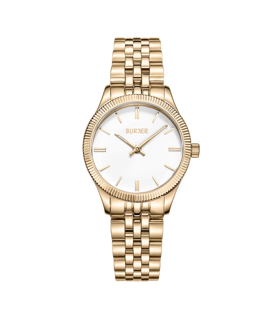 BURKER Nicky Petite - Rond Dames Polshorloge - Goud - 28 mm
