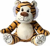 Pluche tijger knuffel 23 cm - knuffeldier