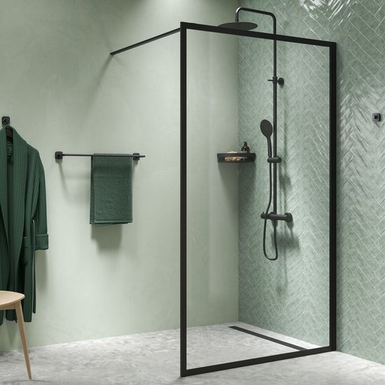 Tiger Carv - Panier de douche angulaire 21 cm - Noir