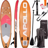 Bol.com Apollo Opblaasbare Stand Up Paddle Board SUP - Wood Pink aanbieding