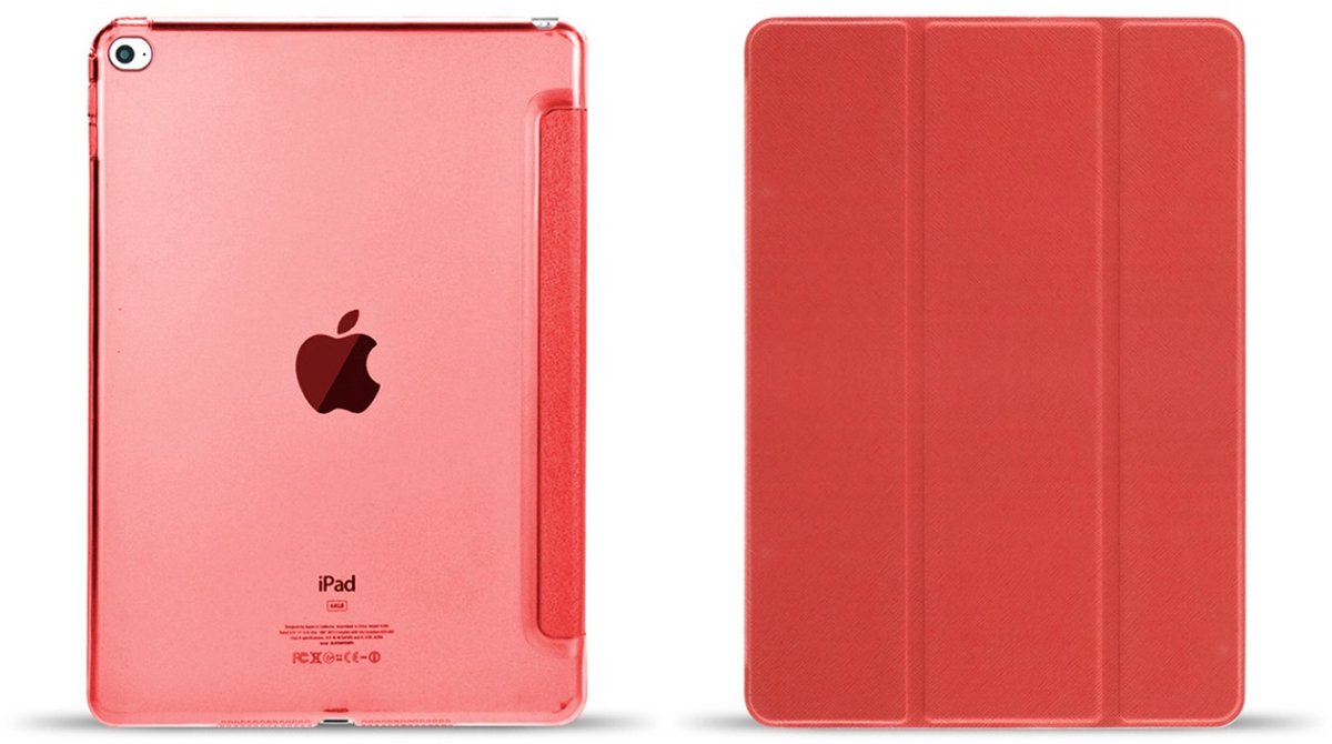 Apple iPad 2/3/4 Flip Cover met zachte binnenzijde - Rood