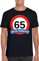 65 jaar and still looking good t-shirt zwart - heren - verjaardag shirts M