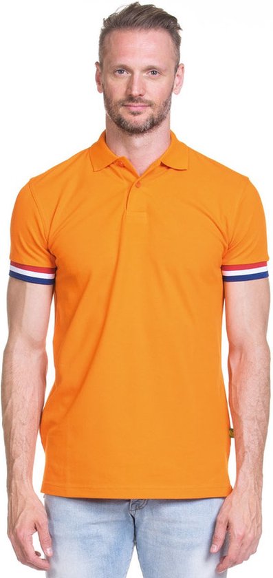 Polo orange Hollande pour homme - Supporter / fan des Pays-Bas Vêtements du jour du roi - Championnat d'Europe / Coupe du monde de football - Jeux Olympiques - Vêtements d'habillage de Formule 1 L