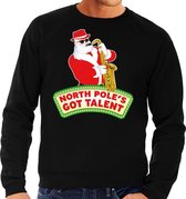 Foute kersttrui / sweater heren - zwart - North Poles Got Talent L
