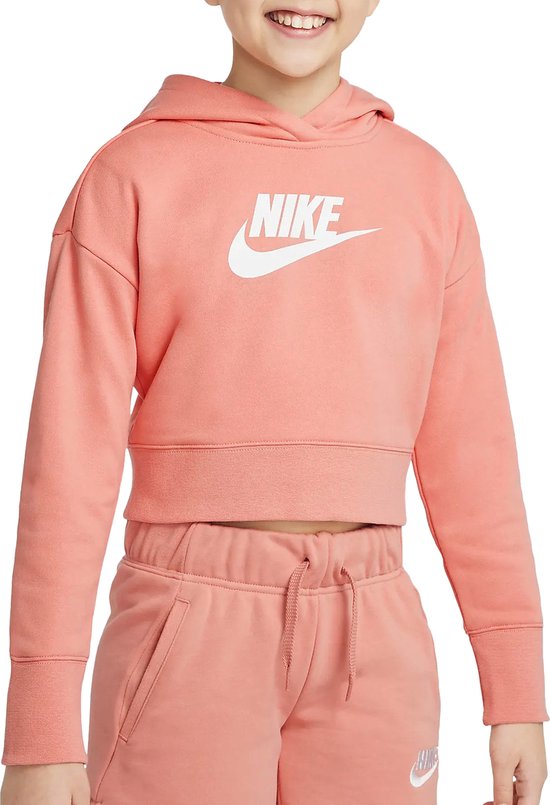 Nike Sportswear Club Crop Hoodie Trui Meisjes Maat 164 158/170 |