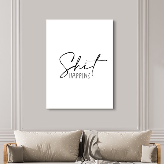 Tableau sur toile Proverbes - Citations - Ça arrive - 120x160 cm - Décoration murale XXL