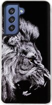 ADEL Siliconen Back Cover Softcase Hoesje Geschikt voor Samsung Galaxy S21 FE - Leeuw Zwart