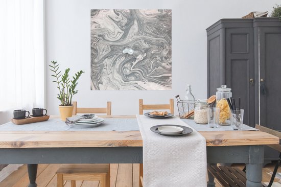Affiche Agate - Formes - Grijs - 100x100 cm XXL