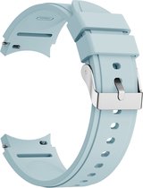 Siliconen bandje - geschikt voor Samsung Galaxy Watch 6 / Watch 6 Classic / Watch 5 / Watch 5 Pro / Watch 4 / Watch 4 Classic - lichtblauw