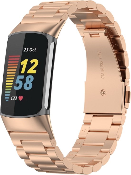 Wownadu Bandje Compatibel met Fitbit Charge 5 Bandjes/Charge 6 Horlogebandje, Sport Armband Maanwit Waterdichte Siliconen Vervangende Band voor Dames Heren, S