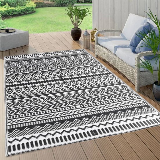 VidaLife Tapis d'extérieur 140x200 cm polypropylène noir | bol.com